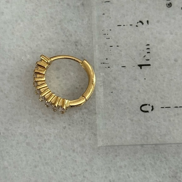 COPY - Gold Thick Crystal Stacked Huggie Hoop Earrings 

Brand New - Picture 2 of 4